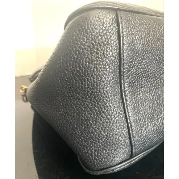 Tory Burch Medium Shoulder Chain Bag Black Leather Handbag with Gold Accents - Picture 10 of 14